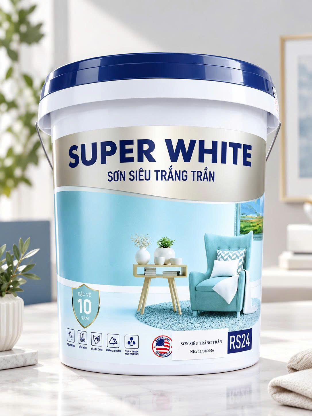 Sơn siêu trắng trần RS24